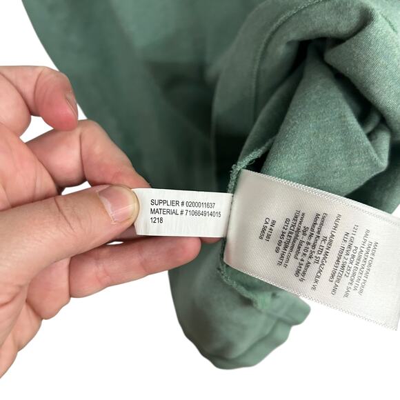 Quiet Luxury Polo Shirt Ralph Lauren Green Classic Fit Men’s Medium - Picture 6 of 6